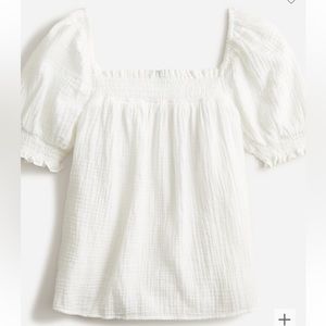 J crew square neck puffy sleeve top
